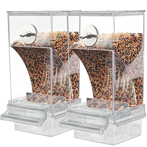 Automatischer Vogelfutterspender aus Acryl, transparent, für Papageien, Futterbehälter, Käfigzubehör für Kanarienvögel, Kakadu, die meisten Vögel (1 Pack) Automatischer Vogelfutterspender aus Acryl, transparent, für Papageien, Futterbehälter, Käfigzubehör für Kanarienvögel, Kakadu, die meisten Vögel (1 Pack) von NICERINC PET