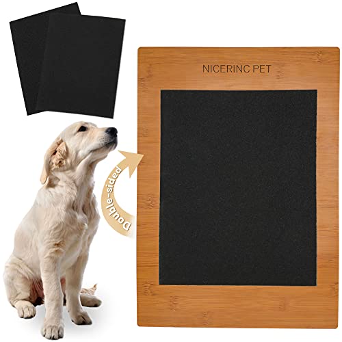 Doppelseitiges Hunde-Kratzpad für Nägel, Hunde-Nagelkratzbrett, Kratzquadratisch für Hunde, sicher und effektiv für Hunde-Nagelschneider (30 x 39,9 cm) von NICERINC PET