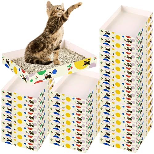 Einweg-Katzentoilette, faltbar, Reise-Katzentoilette, nicht klumpend, langlebig und wasserdicht, geringer Einstieg, einfache Entsorgung, tragbar (34,5 x 24,6 x 4,8 cm), 30 Stück von NICERINC PET
