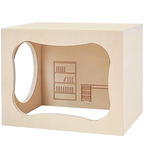Hamsterversteck aus Holz, Mehrkammer-Versteck für Kleintiere, Lebensraum für klare Beobachtung, Hamsterspielzeug für syrische Hamster, Zwerghamster, Rennmäuse, Igel, Ratten, Mäuse (Arbeitszimmer) Hamsterversteck aus Holz, Mehrkammer-Versteck für Kleintiere, Lebensraum für klare Beobachtung, Hamsterspielzeug für syrische Hamster, Zwerghamster, Rennmäuse, Igel, Ratten, Mäuse (Arbeitszimmer) von NICERINC PET