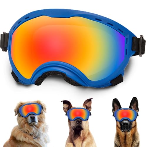Hundebrille mit verstellbarem Band, UV-Schutz, windgeschützte Welpen-Sonnenbrille Ideal zum Schutz der Hundeaugen – Weiche, Bequeme Hundebrille von NICERINC PET