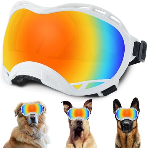 Hundesonnenbrille, Doggles UV-Schutz – Haustier-Sonnenbrille mit verstellbarem Band Geeignet für Motorrad, Auto, Fahrrad, Wandern, Schwimmen – Schutz vor Wind, Staub und Nebel für Hundeaugen Hundesonnenbrille, Doggles UV-Schutz – Haustier-Sonnenbrille mit verstellbarem Band Geeignet für Motorrad, Auto, Fahrrad, Wandern, Schwimmen – Schutz vor Wind, Staub und Nebel für Hundeaugen von NICERINC PET
