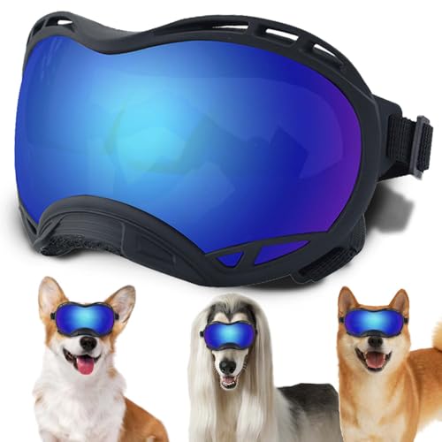 Hundesonnenbrille, Doggles UV-Schutz – Haustier-Sonnenbrille mit verstellbarem Band Geeignet für Motorrad, Auto, Fahrrad, Wandern, Schwimmen – Schutz vor Wind, Staub und Nebel für Hundeaugen Hundesonnenbrille, Doggles UV-Schutz – Haustier-Sonnenbrille mit verstellbarem Band Geeignet für Motorrad, Auto, Fahrrad, Wandern, Schwimmen – Schutz vor Wind, Staub und Nebel für Hundeaugen von NICERINC PET