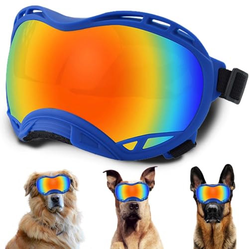 Hundesonnenbrille, Doggles UV-Schutz – Haustier-Sonnenbrille mit verstellbarem Band Geeignet für Motorrad, Auto, Fahrrad, Wandern, Schwimmen – Schutz vor Wind, Staub und Nebel für Hundeaugen Hundesonnenbrille, Doggles UV-Schutz – Haustier-Sonnenbrille mit verstellbarem Band Geeignet für Motorrad, Auto, Fahrrad, Wandern, Schwimmen – Schutz vor Wind, Staub und Nebel für Hundeaugen von NICERINC PET