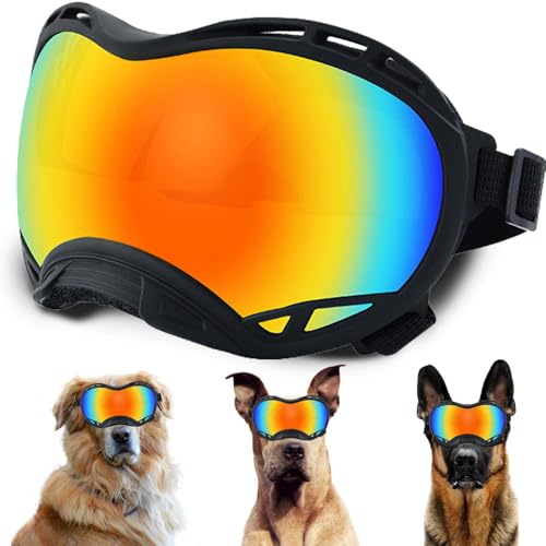 Hundesonnenbrille, Doggles UV-Schutz – Haustier-Sonnenbrille mit verstellbarem Band Geeignet für Motorrad, Auto, Fahrrad, Wandern, Schwimmen – Schutz vor Wind, Staub und Nebel für Hundeaugen Hundesonnenbrille, Doggles UV-Schutz – Haustier-Sonnenbrille mit verstellbarem Band Geeignet für Motorrad, Auto, Fahrrad, Wandern, Schwimmen – Schutz vor Wind, Staub und Nebel für Hundeaugen von NICERINC PET