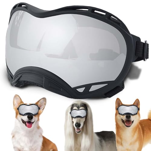 Hundesonnenbrille, Doggles UV-Schutz – Haustier-Sonnenbrille mit verstellbarem Band Geeignet für Motorrad, Auto, Fahrrad, Wandern, Schwimmen – Schutz vor Wind, Staub und Nebel für Hundeaugen Hundesonnenbrille, Doggles UV-Schutz – Haustier-Sonnenbrille mit verstellbarem Band Geeignet für Motorrad, Auto, Fahrrad, Wandern, Schwimmen – Schutz vor Wind, Staub und Nebel für Hundeaugen von NICERINC PET