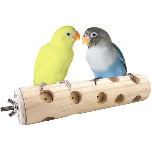 NICERINC PET Natürliches Vogel-Kauspielzeug aus Holz, Sittichspielzeug, Vogelkäfig-Zubehör für Hamster, Nymphensittiche, Sittiche, Wellensittiche von NICERINC PET