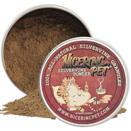 NICERINC PET Silvervine Katzenminze-Pulver, Katzenminze, Silvervine Spielzeug, natürliches Wildgeerntetes Silvervine-Pulver, Katzenminze-Alternative, nachfüllbares Katzenminze-Spielzeug für Katzen, 50 NICERINC PET Silvervine Katzenminze-Pulver, Katzenminze, Silvervine Spielzeug, natürliches Wildgeerntetes Silvervine-Pulver, Katzenminze-Alternative, nachfüllbares Katzenminze-Spielzeug für Katzen, 50 von NICERINC PET
