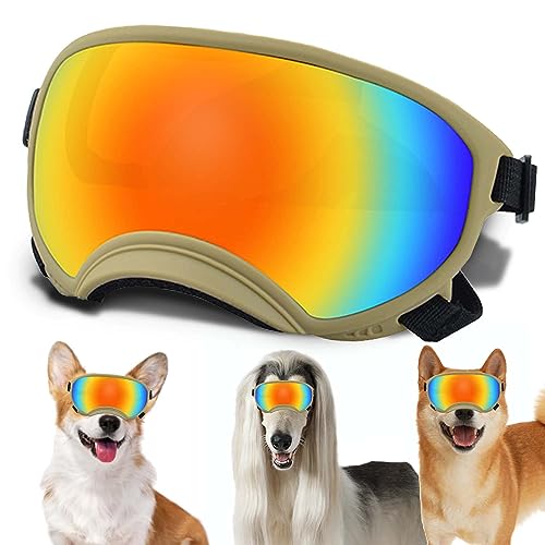 Mittelgroße Hundesonnenbrille mit verstellbarem Riemen, UV-Schutz, winddicht, geeignet für mittelgroße Hunde, Augenschutz, weiche Hundebrille Mittelgroße Hundesonnenbrille mit verstellbarem Riemen, UV-Schutz, winddicht, geeignet für mittelgroße Hunde, Augenschutz, weiche Hundebrille von NICERINC PET