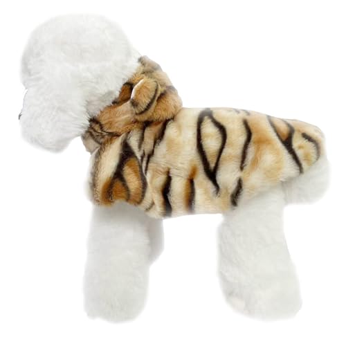 Hunde-/Katzen-Tiger-Kostüm, Haustier-Welpen-Cosplay-Kleidung, Katzenmantel, Kapuzenpullover, Outfits, niedliches Tiger-Halloween-Kostüm für kleine Hunde und mittelgroße Katzen von NICEYEA