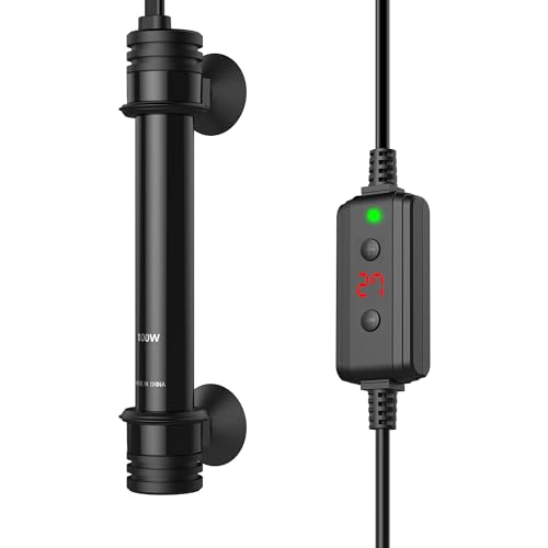 NICREW Aquarium Heizer 100 W, Temperatur einstellbare Aquarium Heizung mit Controller für Aquarien bis 80 L, Überhitzungsschutz von NICREW