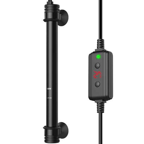 NICREW Aquarium Heizer 300 W, Temperatur einstellbare Aquarium Heizung mit Controller für Aquarien bis 300 L, Überhitzungsschutz von NICREW