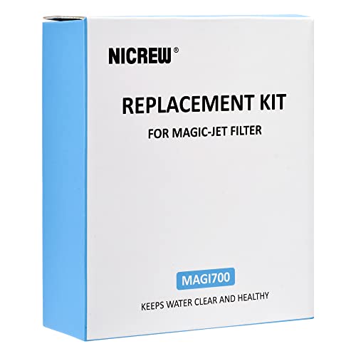 NICREW Filterschwamm und Aktivkohle für Aquarium Internal Filter, 700L/H von NICREW