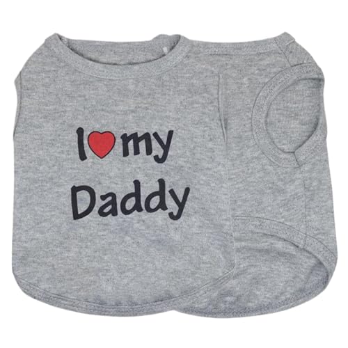 2pcs Hundekleidung bequem und warmes Haustierweste mit lustigem Druck Ich liebe meine Daddy/Mama -Hemden für Katzen Waschbares Katzenhemd für Haustierversorgungen Haustierliebhaber Geschenk, L, Haust 2pcs Hundekleidung bequem und warmes Haustierweste mit lustigem Druck Ich liebe meine Daddy/Mama -Hemden für Katzen Waschbares Katzenhemd für Haustierversorgungen Haustierliebhaber Geschenk, L, Haust von NIDONE