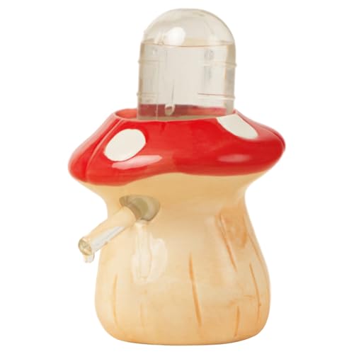 Hamster Wasserflasche Keramik 60 ml Pilz, No-Trip-Meerschweinchenwasserflasche mit Ständer leicht zu reinigen für Hamster Chinchilla kleine Tiere von NIDONE
