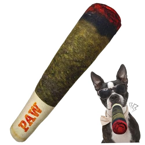 Hundespielzeug, Dummy Plüsch Zigarrenhundkauspiel mit Schallpfeife, interaktiver Verschleiß-resistenter Plüschhund-Spielzeug für aggressive Kauenzähne Reinigung und Training, quietschende Hundespielz Hundespielzeug, Dummy Plüsch Zigarrenhundkauspiel mit Schallpfeife, interaktiver Verschleiß-resistenter Plüschhund-Spielzeug für aggressive Kauenzähne Reinigung und Training, quietschende Hundespielz von NIDONE