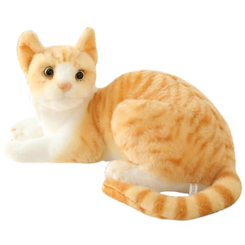 NIDONE Katz gefüllte tierische, realistische lebendige orange Katze formgefüllte tierkatze, süße weiche und Flauschige falsche Katze zum Umarmen, Spielen und Schlafen, 26 cm NIDONE Katz gefüllte tierische, realistische lebendige orange Katze formgefüllte tierkatze, süße weiche und Flauschige falsche Katze zum Umarmen, Spielen und Schlafen, 26 cm von NIDONE