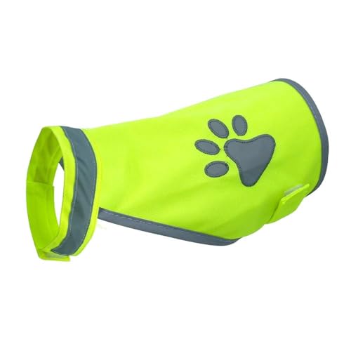 Doggie Style Store Warnweste, hohe Sichtbarkeit, fluoreszierend, für Hunde, Haustiere, Welpen, 5 Größen, reflektierendes Oberteil, gut sichtbar, Größe M, Gelb von NIEBYI