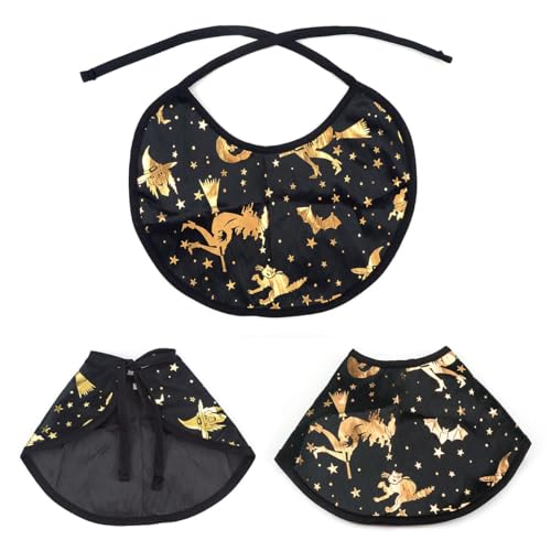 Haustier-Halloween-Outfits, Hundekostüm, Kleidung mit verstellbarem Hexenhut, Umhang, Kostüm für kleine, mittelgroße Hunde, Katzen, Halloween, Weihnachtsfeier von NIEBYI