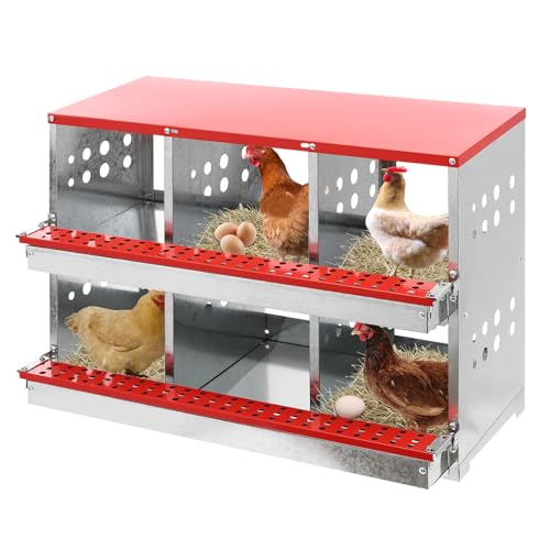 Legenest, 6-Kammer-Rollnest 84x42x62cm Legenester für Hühner Abrollnest 2 Etagen Legenest für Hühner 50kg Tragfähigkeit Hühnernest Hühner-nistkästen Legenest, 6-Kammer-Rollnest 84x42x62cm Legenester für Hühner Abrollnest 2 Etagen Legenest für Hühner 50kg Tragfähigkeit Hühnernest Hühner-nistkästen von NIGORIY