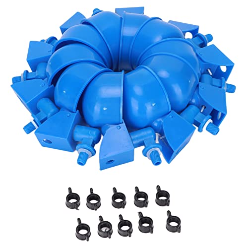 10 Stcs Automatische Hühnerwassererbecher, Plastik Wasserspeisungs Kit mit Nüssen, Wassertrinkbecher für Enten, Gänse, Hühner, Tauben, Tauben von NINESHE
