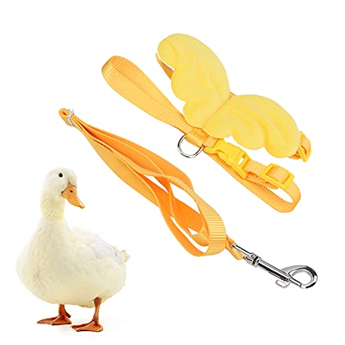 Entenlaufgurt und Leine Enten Traktionsseil Verstellbare Brustgurt Entenzubehör Außerhalb des Wandergurtes Leine für Enten, Hühner, Gänse (M) von NINESHE