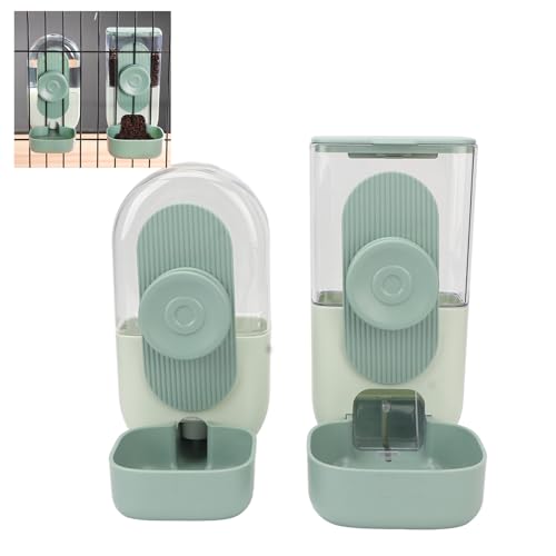 Hängender Automatischer Futter Wasserspender, 1 Liter Haustier Futterspender und Tränke Set, Katzenfutter Wasserspender für Hasen, Meerschweinchen, Igel und Frettchen Hängender Automatischer Futter Wasserspender, 1 Liter Haustier Futterspender und Tränke Set, Katzenfutter Wasserspender für Hasen, Meerschweinchen, Igel und Frettchen von NINESHE