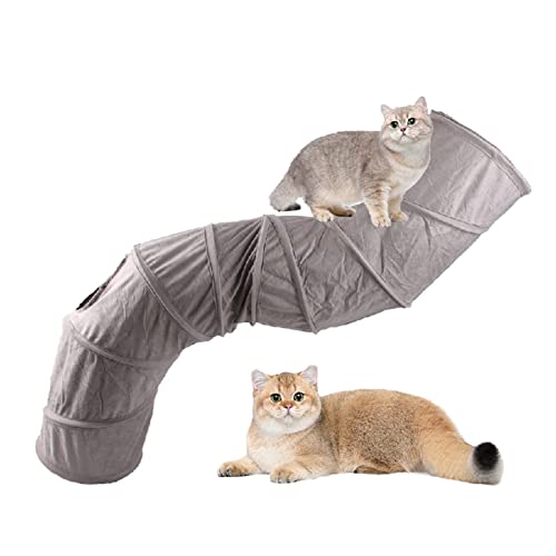 Katzentunnel, S Förmiger, Faltbarer, Interaktiver Crinkle Kätzchentunnel mit Großem Raum, Interaktives Katzenspielzeug für Den Innenbereich, Kätzchentunnel für Katzen, Welpen Katzentunnel, S Förmiger, Faltbarer, Interaktiver Crinkle Kätzchentunnel mit Großem Raum, Interaktives Katzenspielzeug für Den Innenbereich, Kätzchentunnel für Katzen, Welpen von NINESHE