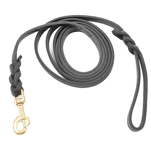 Leder Hundeleine 6,9 Fuß, Trainingsleine, Langes, Weiches, Starkes Hundezugseil, Kupferhaken, Leder Trainingsleine für Mittelgroße und Große Hunde Leder Hundeleine 6,9 Fuß, Trainingsleine, Langes, Weiches, Starkes Hundezugseil, Kupferhaken, Leder Trainingsleine für Mittelgroße und Große Hunde von NINESHE