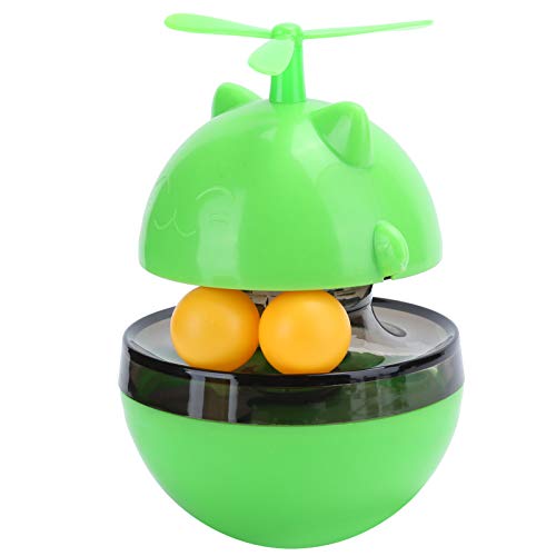 NINESHE ABS Leckage Food Toy, Einstellbares Katzenkätzchen Plattenspieler Spielzeug mit Schwerem Blocksbottom Spielzeug, Interaktiver Kätzchen Spaß Mentaler Körperlicher Katze (Grün) von NINESHE