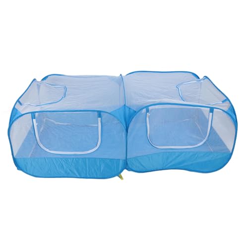 NINESHE Abnehmbares Bottle Pet Play Zelt, 4 Reißverschluss Türdrahler, der Sich in Sekundenschnelle Öffnet, Tragbares Kleines Tierzeltgehäuse für Hühner, Enten, Kaninchen (Blau) von NINESHE