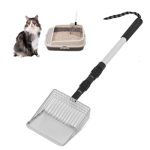 NINESHE Chicken Poop Scooper, Nostick Edelstahl Dehnbarer Katzenstreu Schaufel, 3 Abschnitt Verstellbare Coop Zubehör Reinigungswerkzeuge, Hühnchen Coop Zubehör NINESHE Chicken Poop Scooper, Nostick Edelstahl Dehnbarer Katzenstreu Schaufel, 3 Abschnitt Verstellbare Coop Zubehör Reinigungswerkzeuge, Hühnchen Coop Zubehör von NINESHE