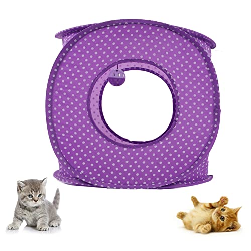 NINESHE Faltbarer Katzentunnel, Tragbares Katzenspielzelt, Interaktives Spielzeug mit Bällen, Labyrinth Katzentunnelbett, Haustiertunnel Spielzeug für Katzen, Kaninchen NINESHE Faltbarer Katzentunnel, Tragbares Katzenspielzelt, Interaktives Spielzeug mit Bällen, Labyrinth Katzentunnelbett, Haustiertunnel Spielzeug für Katzen, Kaninchen von NINESHE