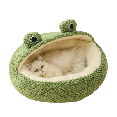NINESHE Haustierhöhlenbett, Warmes Katzenbett, Katzenbett, Weiches Hundebett, Weiches, Süßes, Leichtes Haustierbett für Kleine Hunde und Katzen (Halber Schuppen) von NINESHE