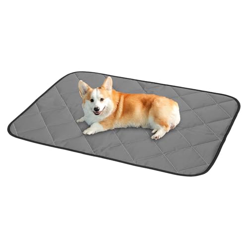 NINESHE Hundekiste Pad, Anti Biss Atmungsaktiv Bequemes Oxford Stoff Zwingerpolster, Waschbarer Wasserdichtes Haustierbett, Autositztiermatte Zum Schlafen (XL) von NINESHE