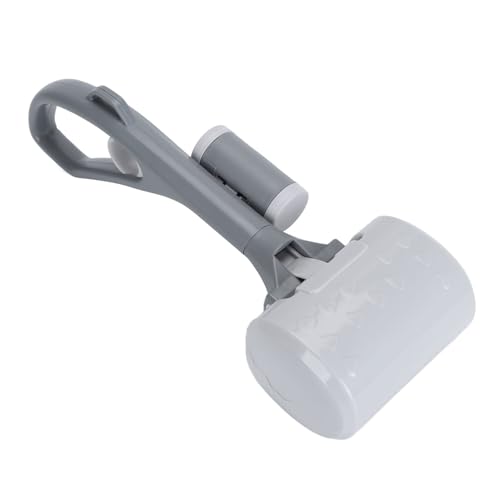 NINESHE Pooper Scooper mit Poop Beutel Spender, 13 Zoll Gebogenes Griff Leichtes Tragbares Haustierkot Scooper, Pooper Scooper für Große Mittlere Kleine Hunde (Grau) von NINESHE