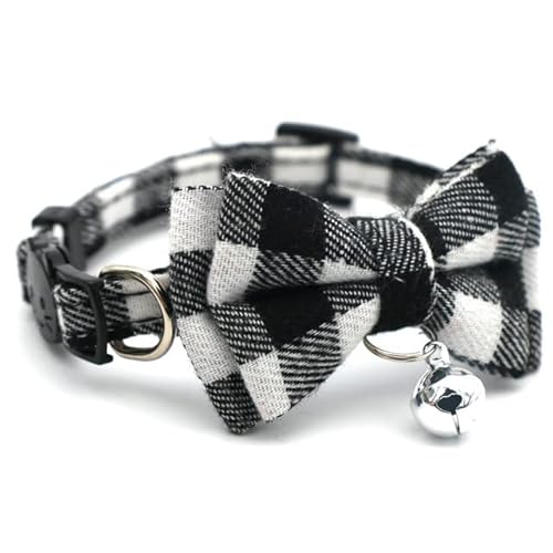 2er-Pack Katzenhalsbänder mit niedlichen Schleifenglöckchen, Kätzchenhalsband, karierte Katzenhalsbänder mit abnehmbarer Schleife, Katzenhalsbänder für Katzen, Schleifen-Katzenhalsband-F 2er-Pack Katzenhalsbänder mit niedlichen Schleifenglöckchen, Kätzchenhalsband, karierte Katzenhalsbänder mit abnehmbarer Schleife, Katzenhalsbänder für Katzen, Schleifen-Katzenhalsband-F von NITONAMI