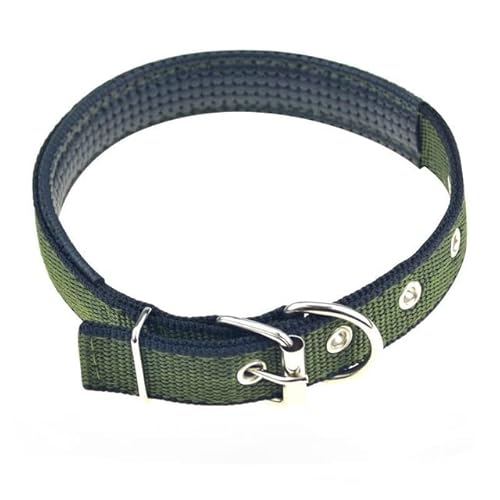 Hunde- und Katzenhalsband mit Legierungsschnalle, größenverstellbares Halsband für kleine und mittelgroße Hunde, Heimtierbedarf, Haustierhalsband, weiches Leder, Armeegrün, Schwarz, 2,0 x 50 cm, China Hunde- und Katzenhalsband mit Legierungsschnalle, größenverstellbares Halsband für kleine und mittelgroße Hunde, Heimtierbedarf, Haustierhalsband, weiches Leder, Armeegrün, Schwarz, 2,0 x 50 cm, China von NITONAMI
