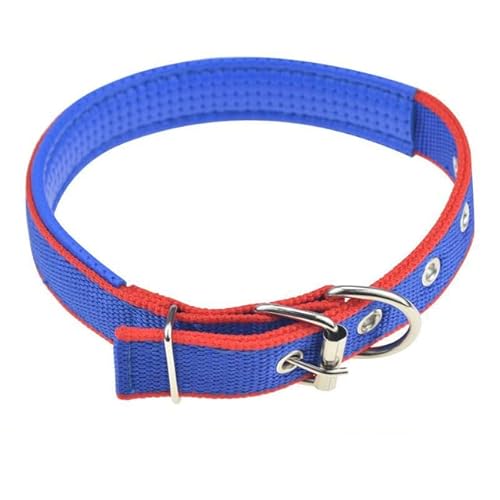 Hunde- und Katzenhalsband mit Legierungsschnalle, größenverstellbares Halsband für kleine und mittelgroße Hunde, Heimtierbedarf, Haustierhalsband, weiches Leder, blau, rot, 2,0 x 50 cm, China Hunde- und Katzenhalsband mit Legierungsschnalle, größenverstellbares Halsband für kleine und mittelgroße Hunde, Heimtierbedarf, Haustierhalsband, weiches Leder, blau, rot, 2,0 x 50 cm, China von NITONAMI
