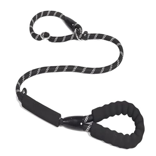 NITONAMI Trainingsleine für Hunde, 5-farbiges Nylon, Grundseil, mittelgroße Hunde, die Laufen, Halsband für große Hunde, langlebig, leicht zu kontrollieren, verstellbar, Schwarz, L 1,5 m bis 1,0 cm NITONAMI Trainingsleine für Hunde, 5-farbiges Nylon, Grundseil, mittelgroße Hunde, die Laufen, Halsband für große Hunde, langlebig, leicht zu kontrollieren, verstellbar, Schwarz, L 1,5 m bis 1,0 cm von NITONAMI