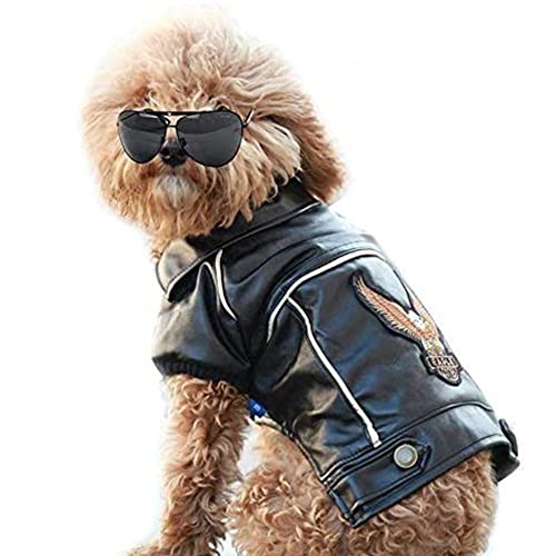 NIULA Hunde-Wintermantel, PU-Leder, Motorradjacke für Hunde, Haustierkleidung, Lederjacke, wasserdicht, Größe S NIULA Hunde-Wintermantel, PU-Leder, Motorradjacke für Hunde, Haustierkleidung, Lederjacke, wasserdicht, Größe S von NIULA