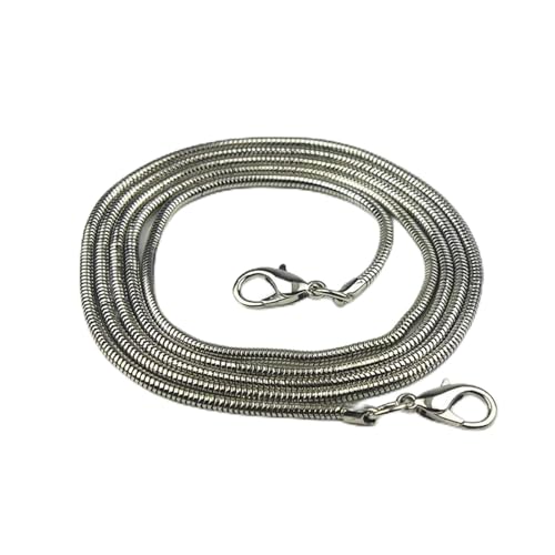 NIUSABOU Brieftasche mit Verlängerung 1,2 m Ersatz for Umhängetaschen, Griff, Umhängetasche, Handtasche, Geldbörse, DIY-Taschengurt, Zubehör, Hardware(Silver) von NIUSABOU