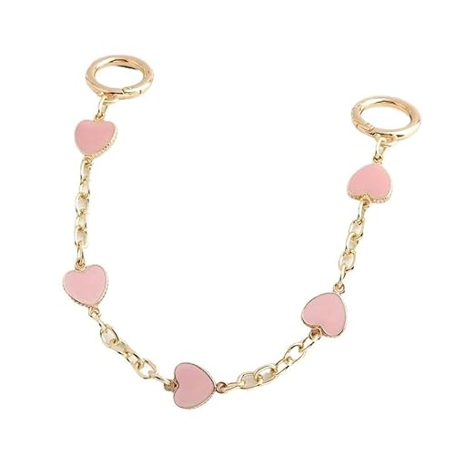 Brieftasche mit Verlängerung 1PC 30,5 cm herzförmige Umhängetasche Verlängerungskette Liebe Verlängerungskette Brieftasche Handtasche DIY dekorative Schultergurt Kette Taschenkette(Pink) von NIUSABOU