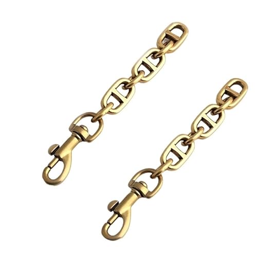 Brieftasche mit Verlängerung 2PCS Einkaufstasche mit Verlängerungskette Umhängetasche Metall Schultergurt Kette Clutch Bag Ersatz mit DIY Kette Zubehör Taschenkette(Dull Gold) von NIUSABOU