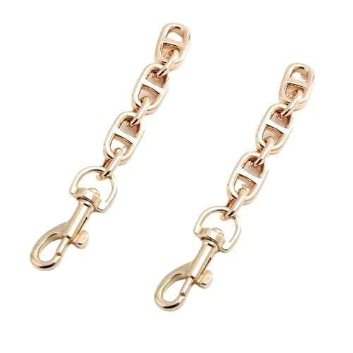 Brieftasche mit Verlängerung 2PCS Einkaufstasche mit Verlängerungskette Umhängetasche Metall Schultergurt Kette Clutch Bag Ersatz mit DIY Kette Zubehör Taschenkette(Gold) von NIUSABOU