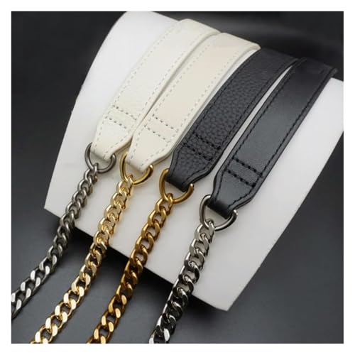 Brieftasche mit Verlängerung Damen-Taschenkette, Umhängetasche, Lederriemen, mit Leder-Vintage-Taschengriff, schicke Handtasche, neues DIY-Zubehör(D Silver,130cm) von NIUSABOU