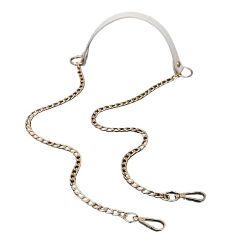 NIUSABOU Brieftasche mit Verlängerung Taschenkette, 120 cm, Metall-Taschenkette, Ersatz, PU-Leder, Taschengurte for DIY-Handtaschengriffe, Schultergurte, Zubehör, Kettenriemen(Goldwhite) von NIUSABOU