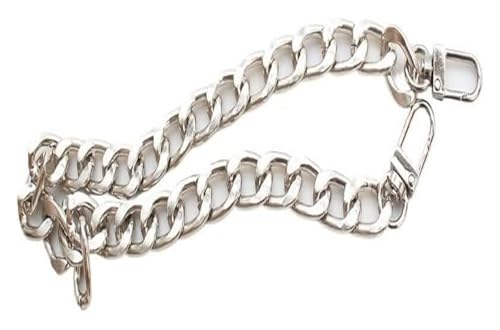 Brieftasche mit Verlängerung Tragbare Metalltaschenketten, Riemenzubehör for Taschen, Handtaschengriffe, Bronze, Silber, Golden, DIY-Zubehör for Taschenriemen, Hardware, Taschenkette(Asilver,30cm) von NIUSABOU
