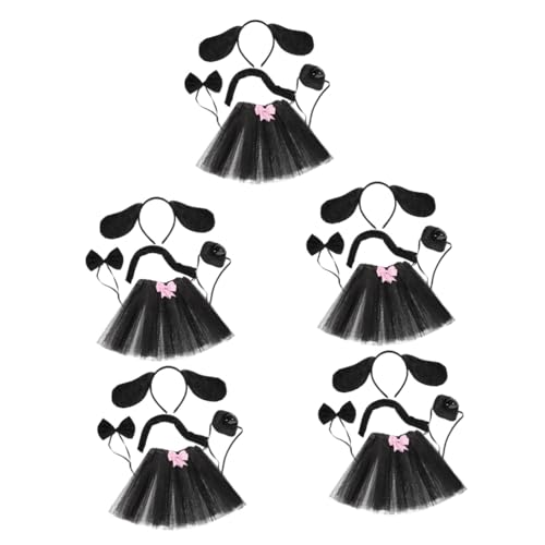 NIYANGLE 5sätze Cosplay Hundekostüm Mit Tierohren Haarreif Und Tutu-Rock Für Halloween Geburtstag Und Fotografie Wiederverwendbar Und Bequem NIYANGLE 5sätze Cosplay Hundekostüm Mit Tierohren Haarreif Und Tutu-Rock Für Halloween Geburtstag Und Fotografie Wiederverwendbar Und Bequem von NIYANGLE