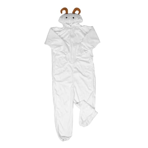 NIYANGLE Tier Cosplay Kostüme Ziegen Cosplay Tier Festival Ziegenkostüm Halloween Kleid Festival Tierkostüme Performance Ziegenkostüme Weiß von NIYANGLE